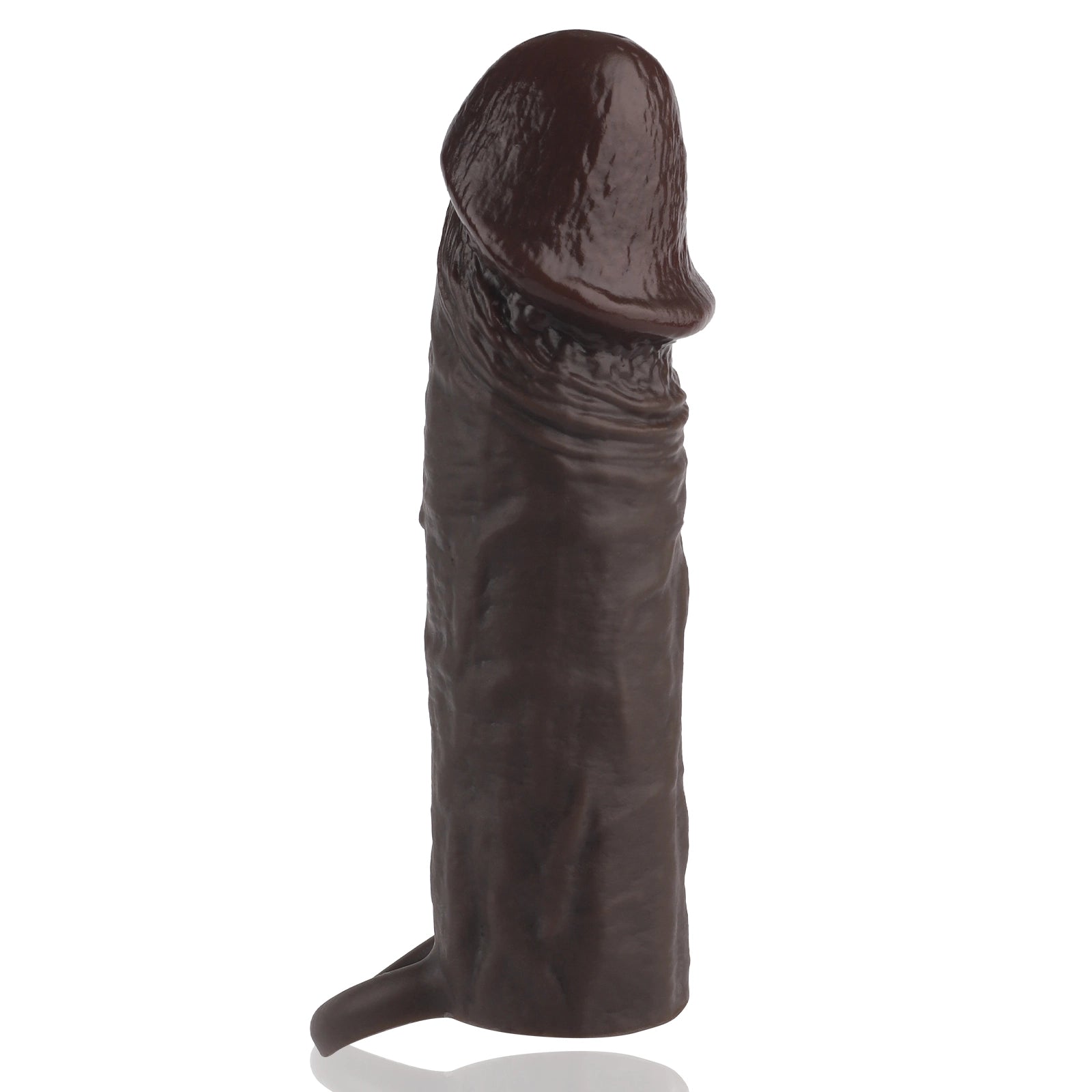 Corona 6.2“ x 1.8” Black Realistic Penis Extender Sleeve