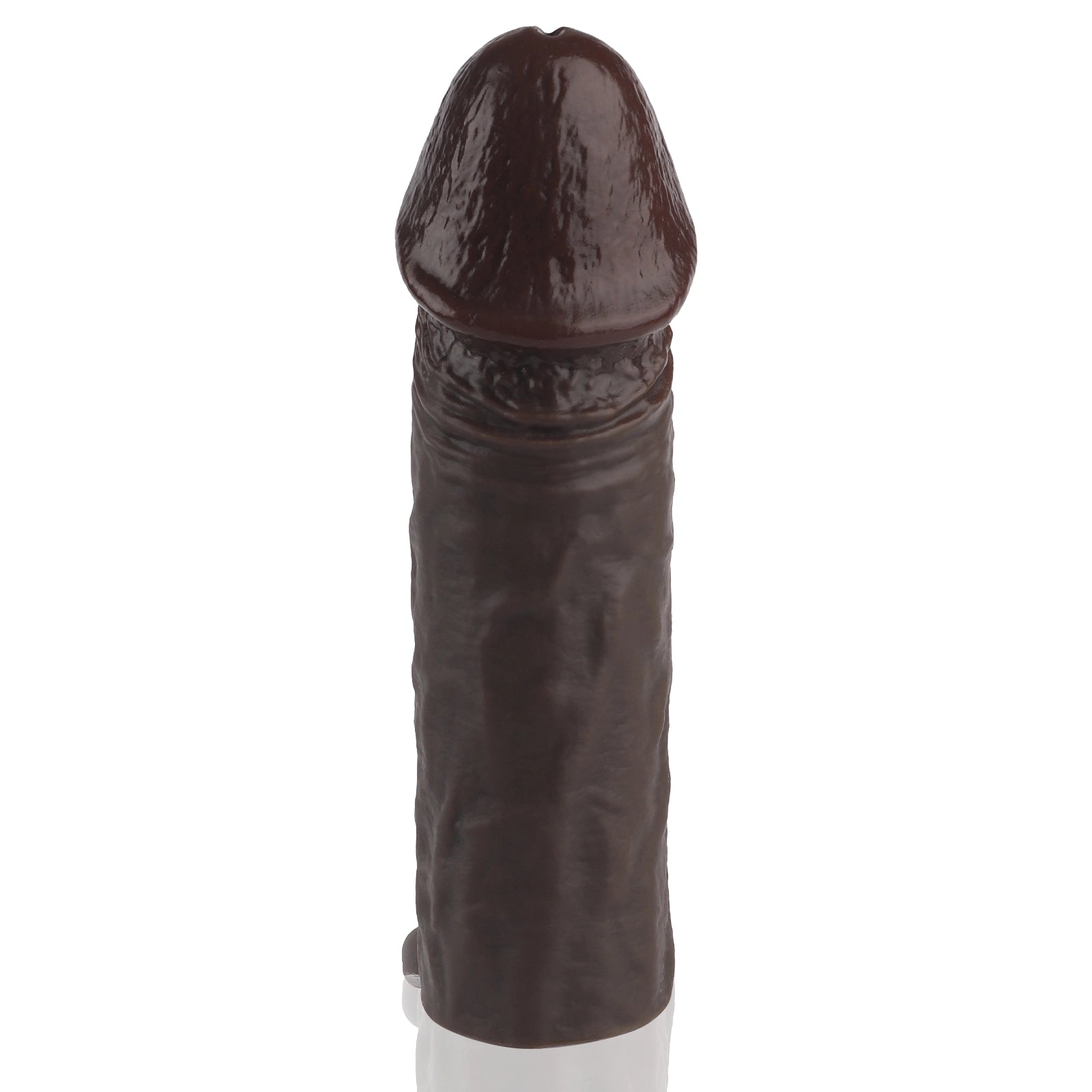 Corona 6.2“ x 1.8” Black Realistic Penis Extender Sleeve