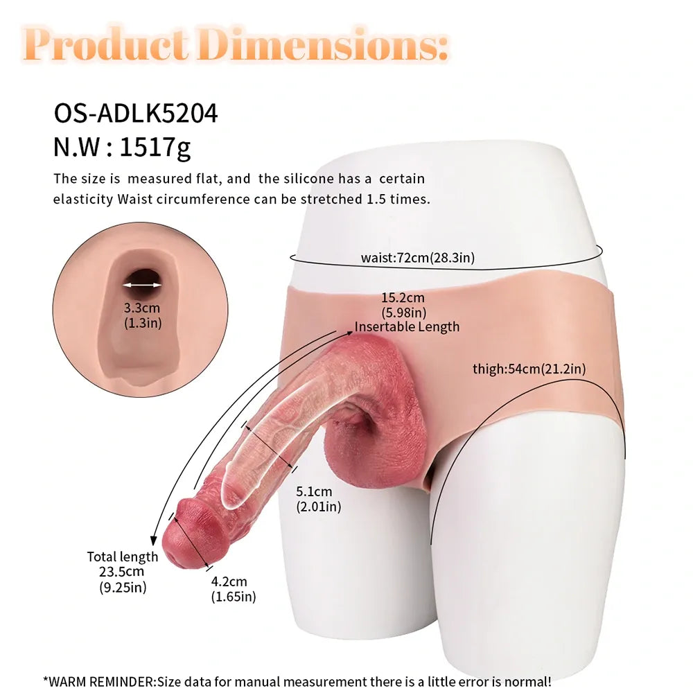 Aelar 9.2"x2" Premium Realistic Penis Sleeve for Male Enhancement