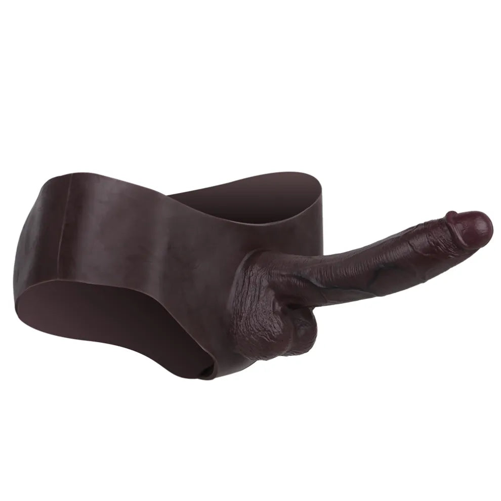 Eyra 10" x 2" Discreet Wearable Enhancement - Body-Safe Natural Feel Black