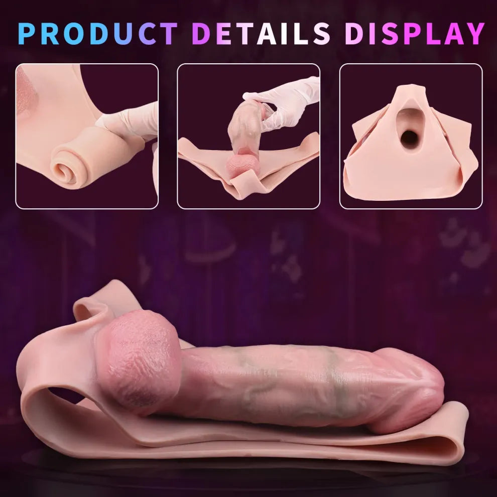 Jett 7.9"x2" Flesh-Toned Large Strap-On Penis Extender