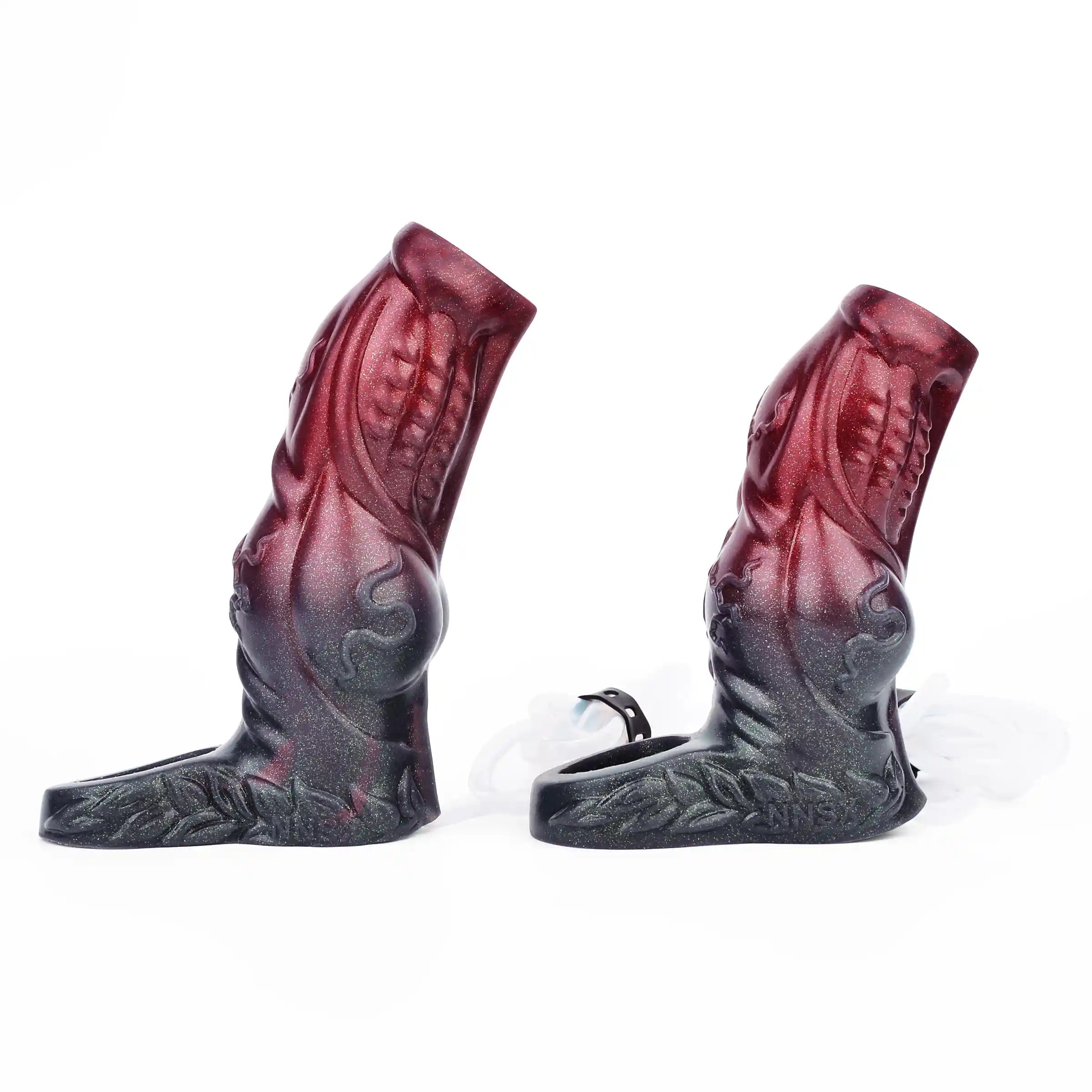 Lance 5.6" × 2.0" Black Realistic Penis Sleeve with Water Spraying Function