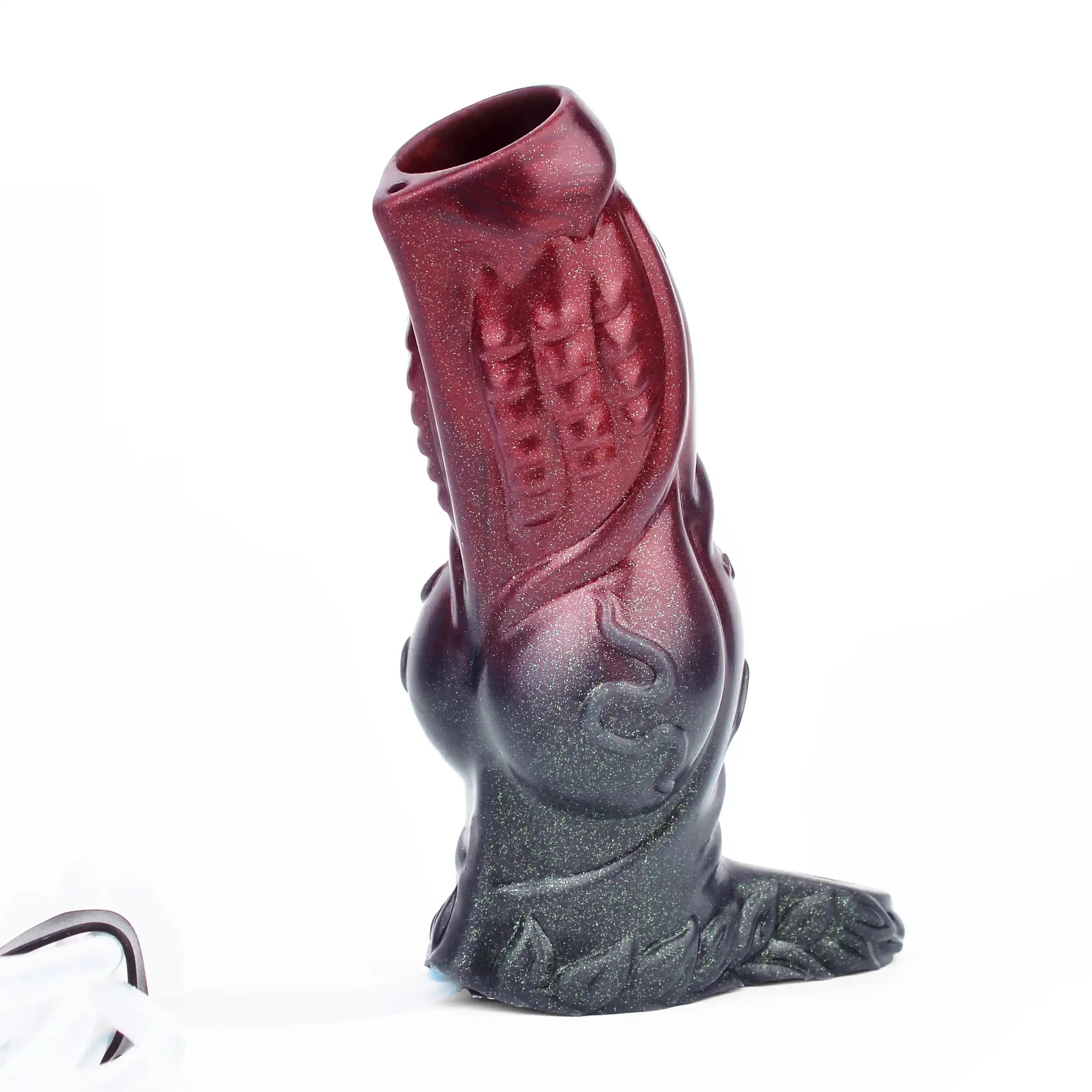 Lance 5.6" × 2.0" Black Realistic Penis Sleeve with Water Spraying Function