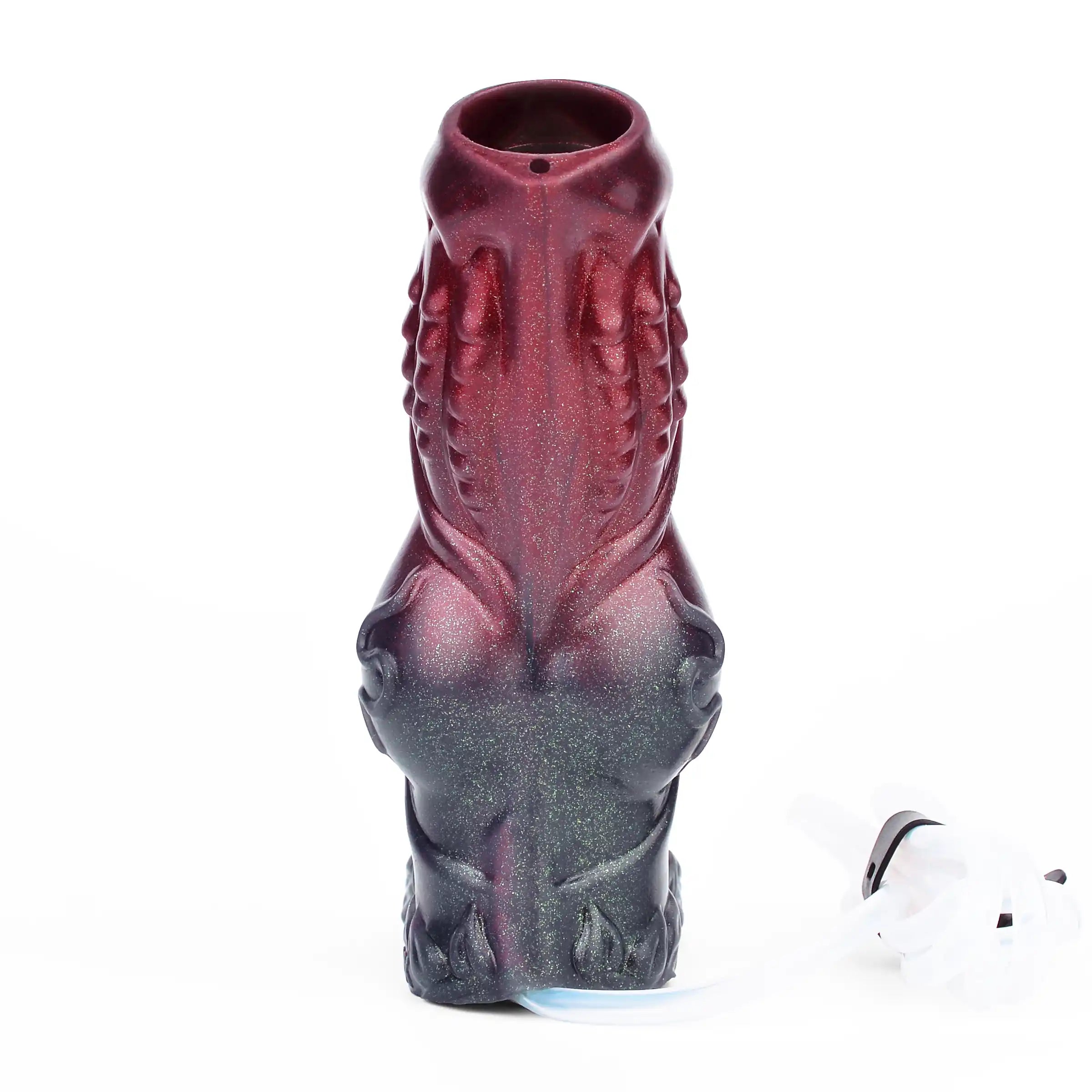Lance 5.6" × 2.0" Black Realistic Penis Sleeve with Water Spraying Function