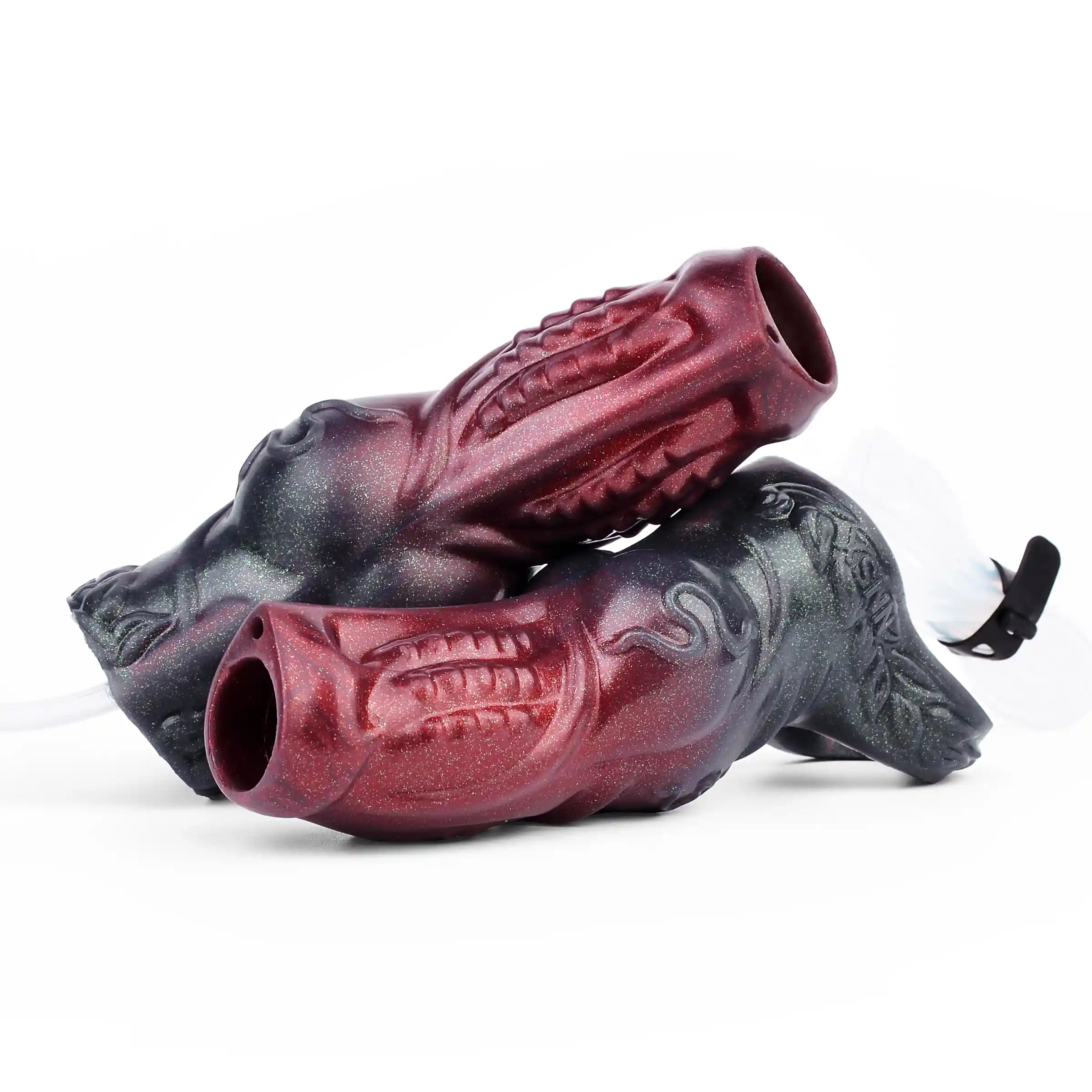 Lance 5.6" × 2.0" Black Realistic Penis Sleeve with Water Spraying Function
