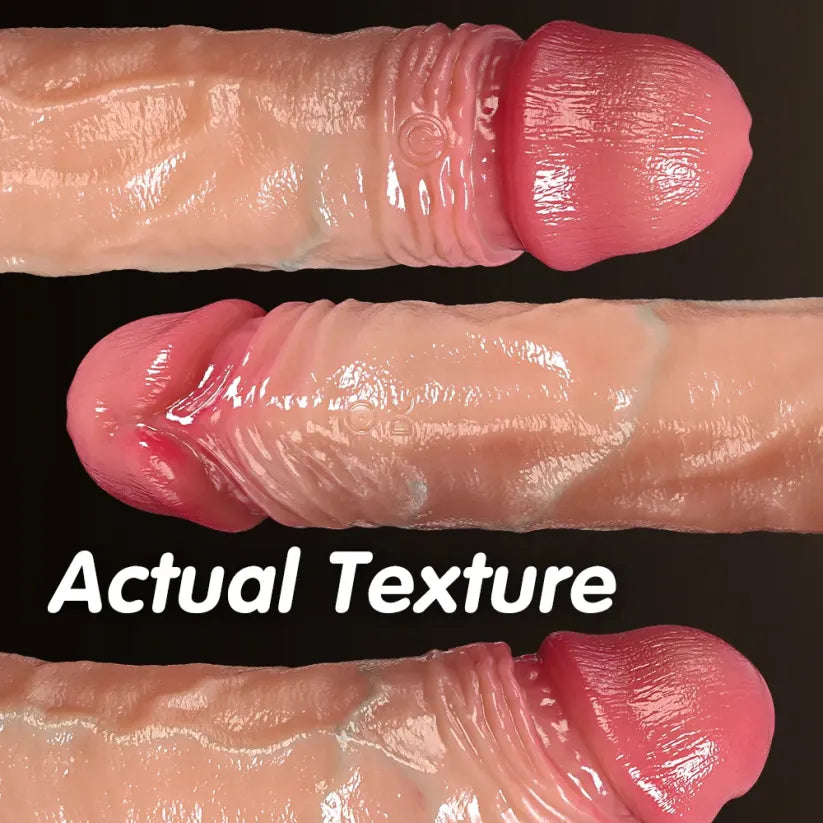Leif 8"×1.8" Realistic Vibrating Penis Extender - 9 Powerful Vibration Modes