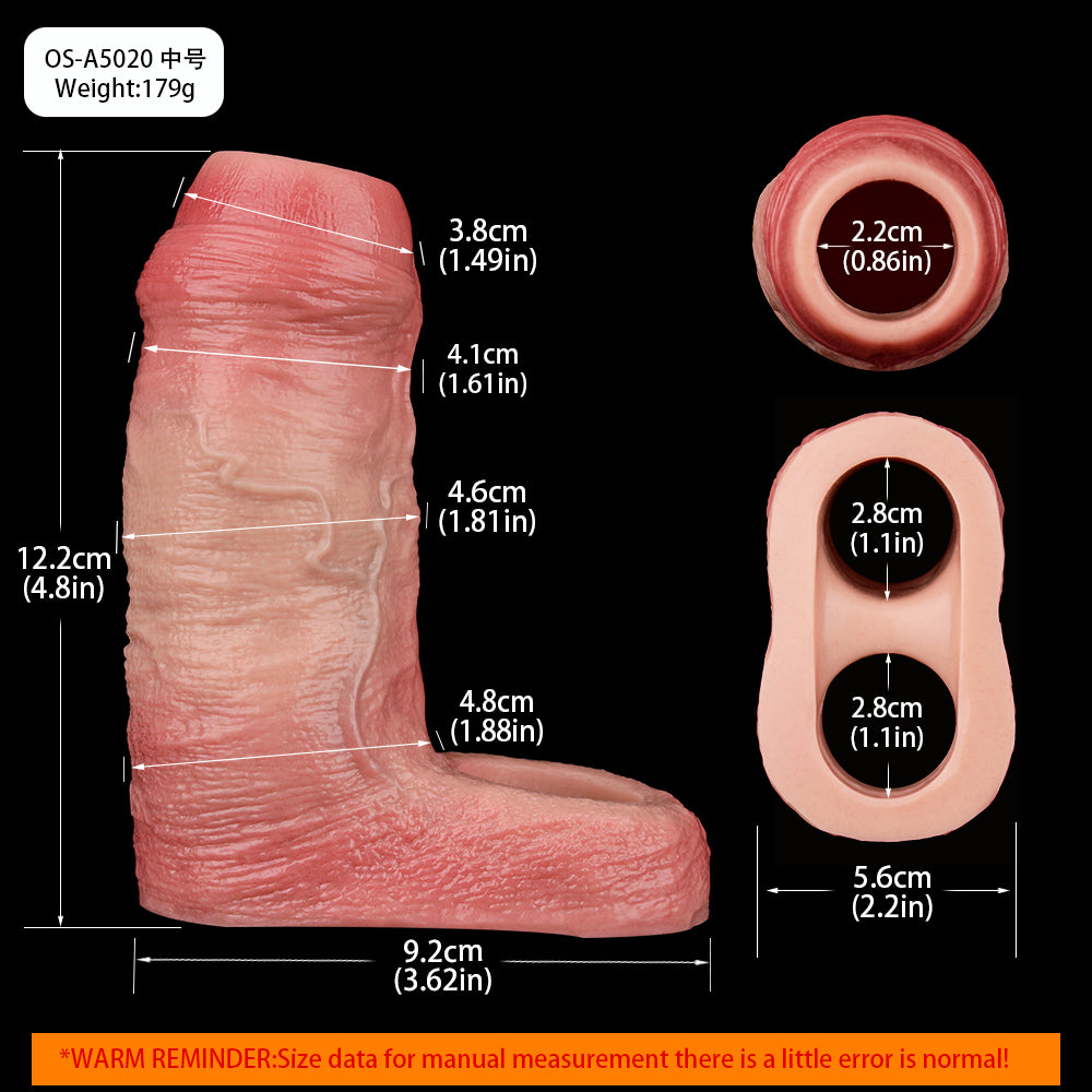 Oren 5.4" × 1.8" Premium Penis Extender Sleeve - Open-Tip Design for Comfort Fit