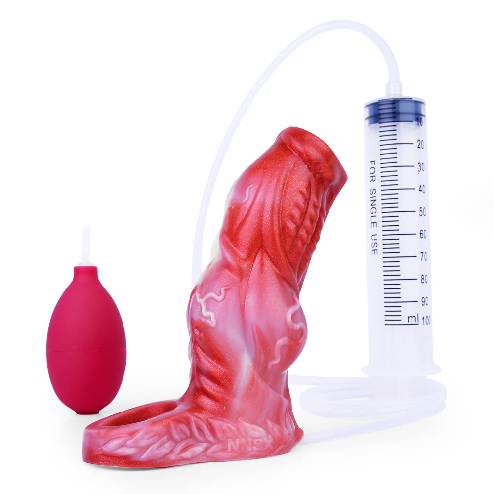 Ray 5.6" x 2.0" Water Spraying Penis Sleeve - Realistic Texture
