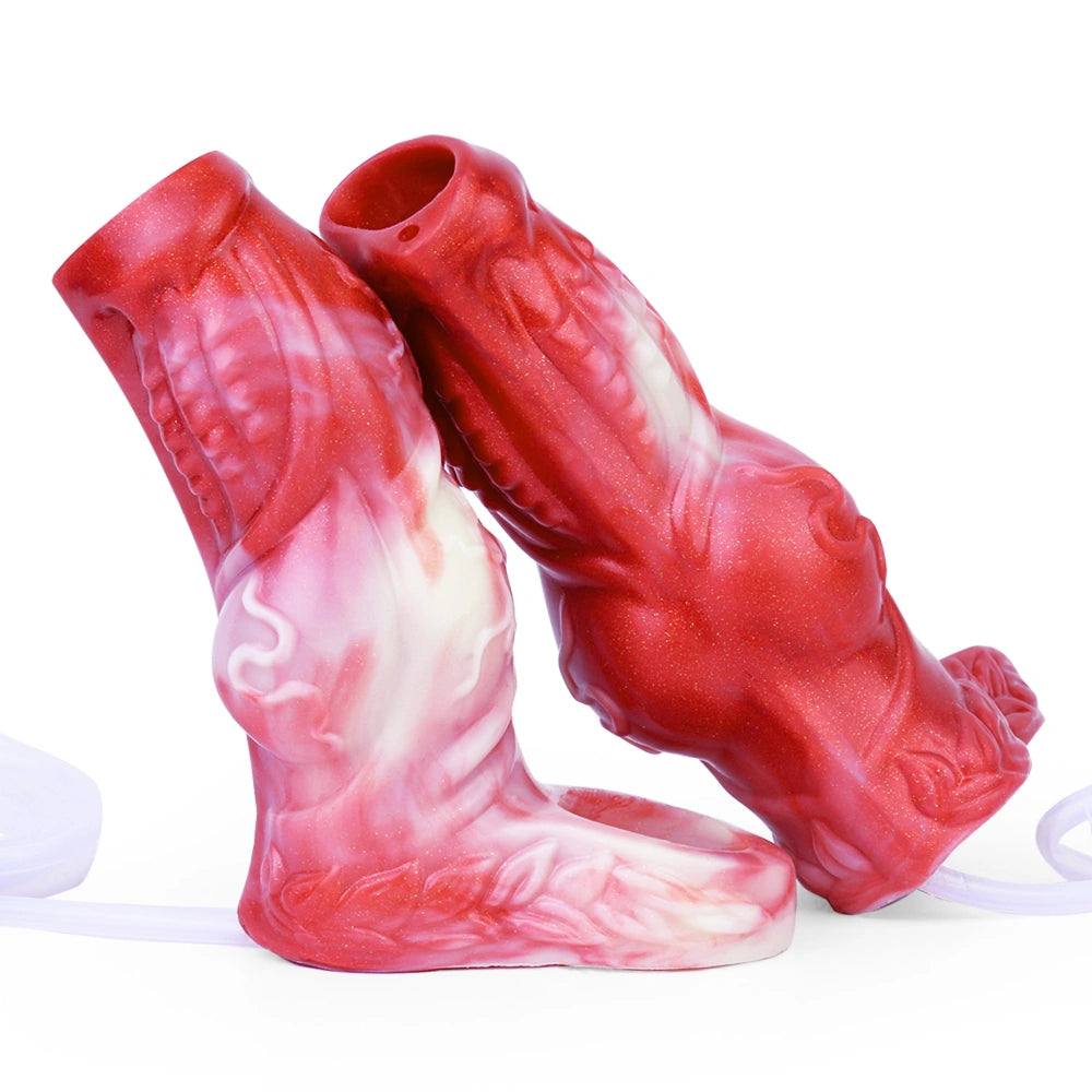 Ray 5.6" x 2.0" Water Spraying Penis Sleeve - Realistic Texture