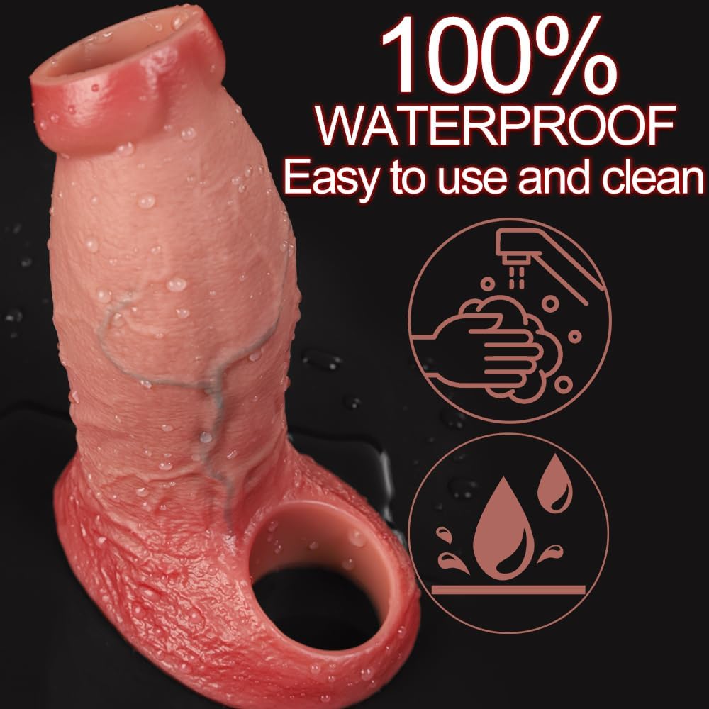 Rhys 5.9"x2.2" Thick Realistic Penis Extender Sleeve