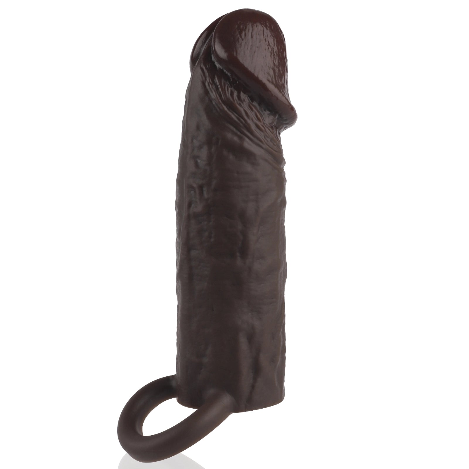 Roy 6.2“ x 1.8” Realistic Penis Extender Sleeve - Black