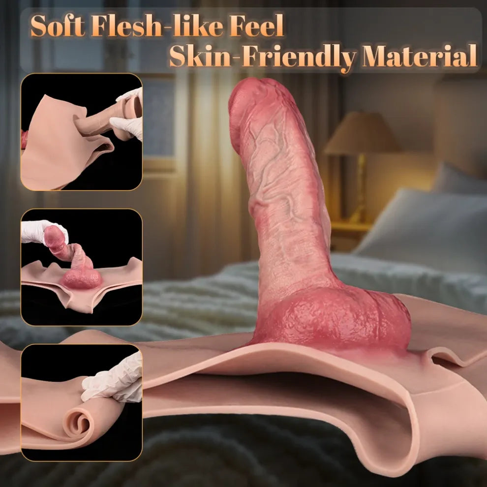 Rune 7.4" x 1.9" Wearable Lifelike Flesh-Tone Penis Sleeve