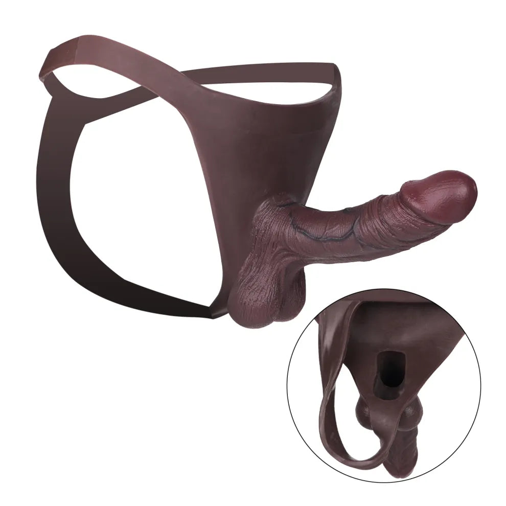Soren 7.5" x 2" Black Wearable Thong-Style Penis Sleeve | Realistic Design & Comfort Fit