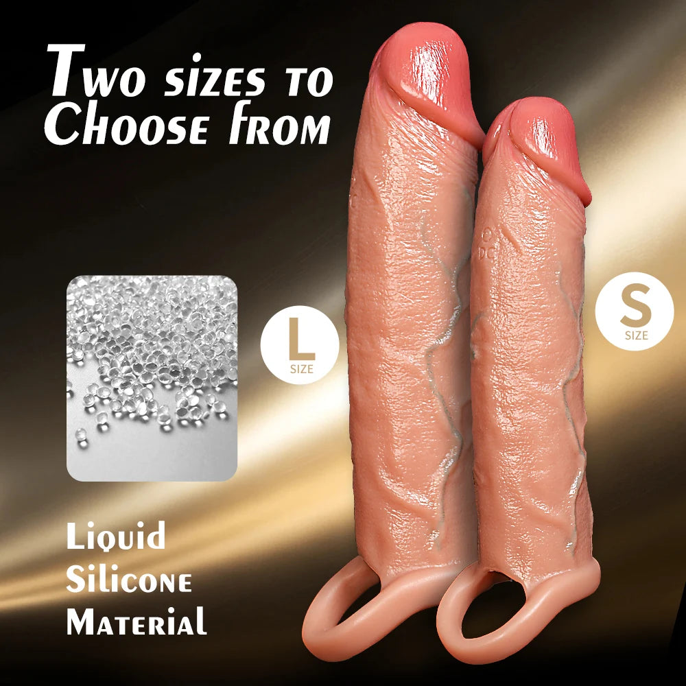 Vance 7.3" × 1.7" Realistic Electric Vibrating Penis Sleeve Extender