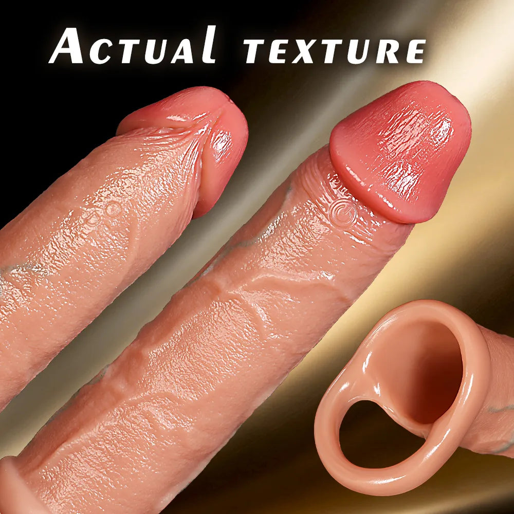 Vance 7.3" × 1.7" Realistic Electric Vibrating Penis Sleeve Extender