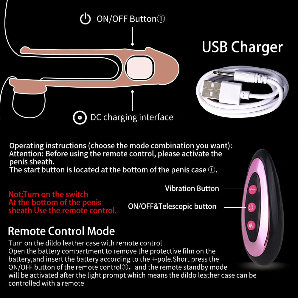 Vance 7.3" × 1.7" Realistic Electric Vibrating Penis Sleeve Extender