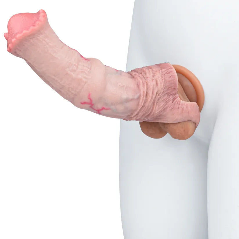 Western Realistic Stallion Fantasy Penis Sleeve - 2 Size Options for Penis Enhancement