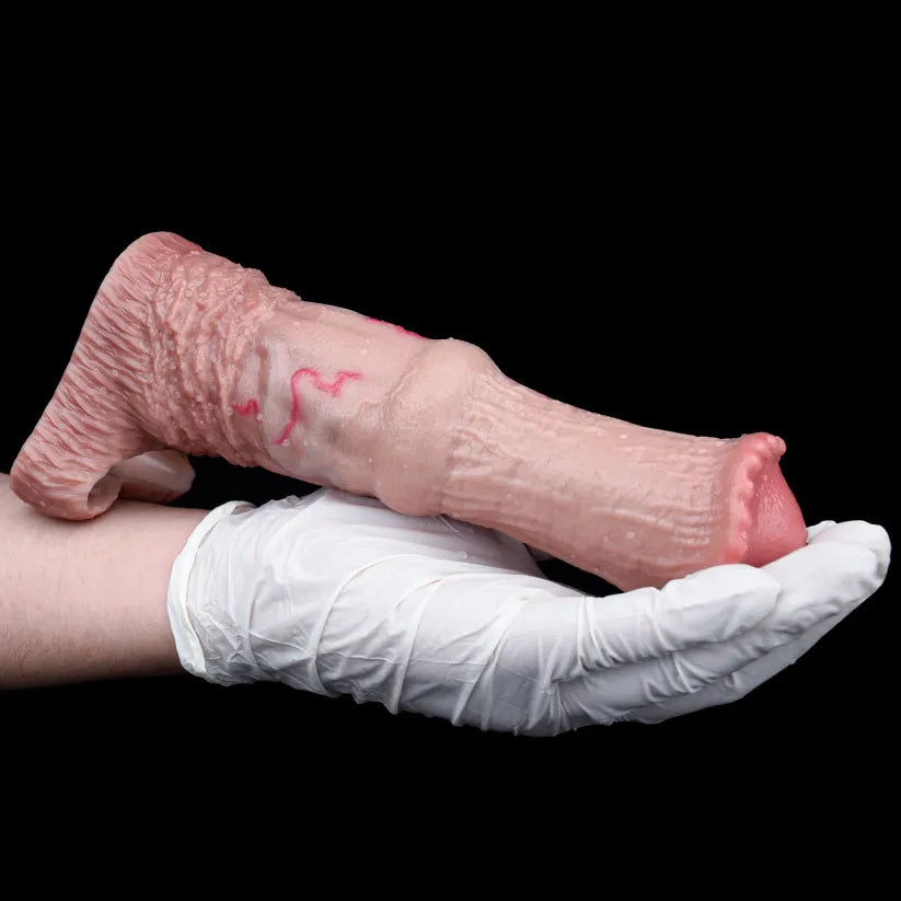 Western Realistic Stallion Fantasy Penis Sleeve - 2 Size Options for Penis Enhancement