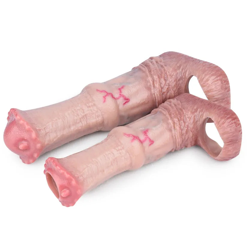Western Realistic Stallion Fantasy Penis Sleeve - 2 Size Options for Penis Enhancement