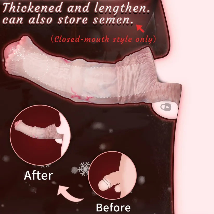Western Realistic Stallion Fantasy Penis Sleeve - 2 Size Options for Penis Enhancement