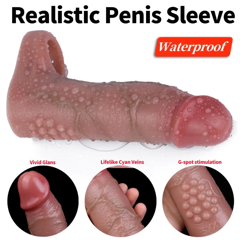 Zev 6.6“x1.7” Premium Comfort-Fit Penis Extender Sleeve | Ultra-Realistic Feel