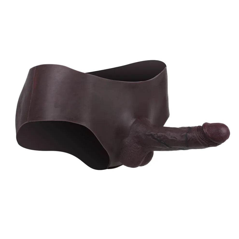 Zev 8.1" x 1.8" Realistic Black Wearable Penis Extender for Men
