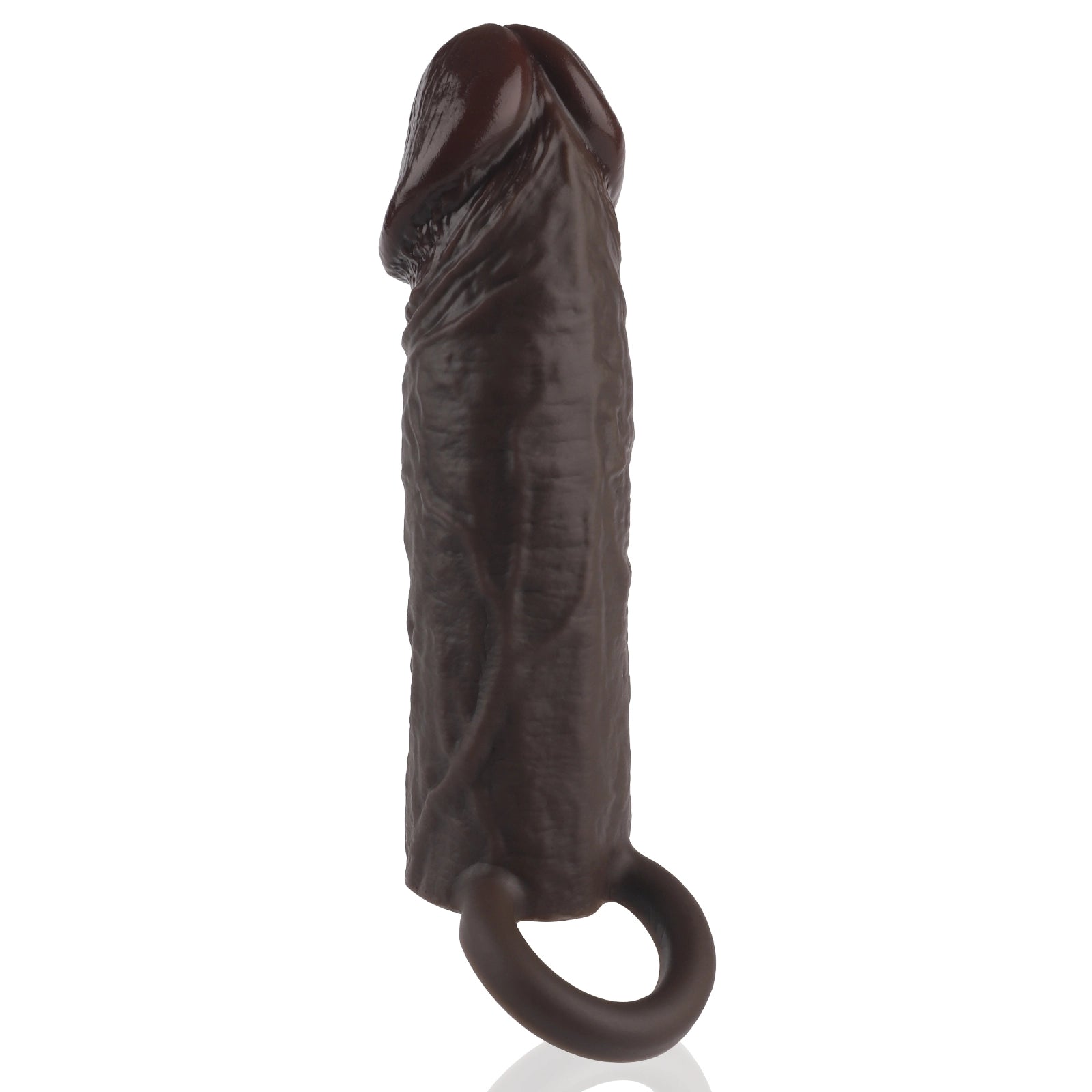 Corona 6.2“ x 1.8” Black Realistic Penis Extender Sleeve