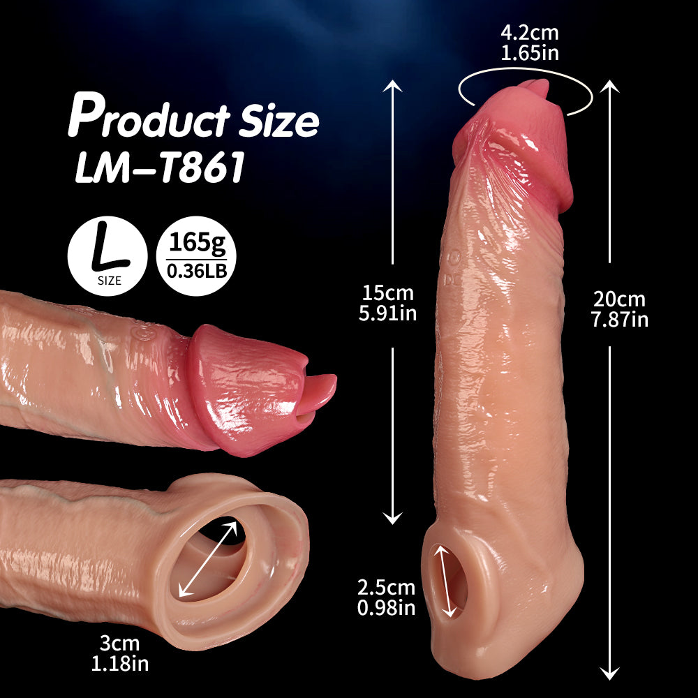 Nash 7.8" × 1.2" Soft Silicone  Sleeve with Remote Vibration Enhancer