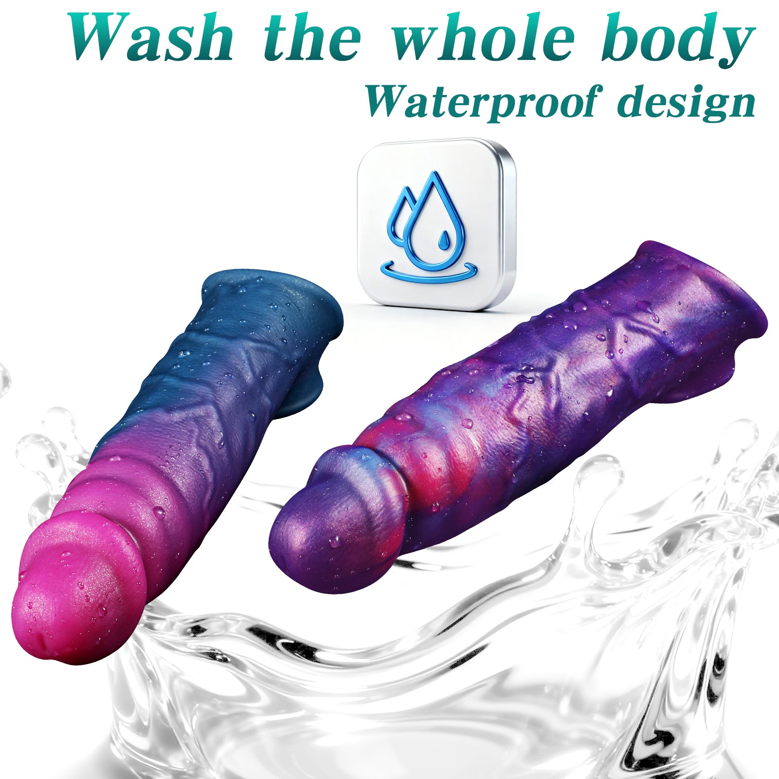 Beau 7.8" x 1.7" Purple Fantasy Couples’ Sleeve - Premium Textured