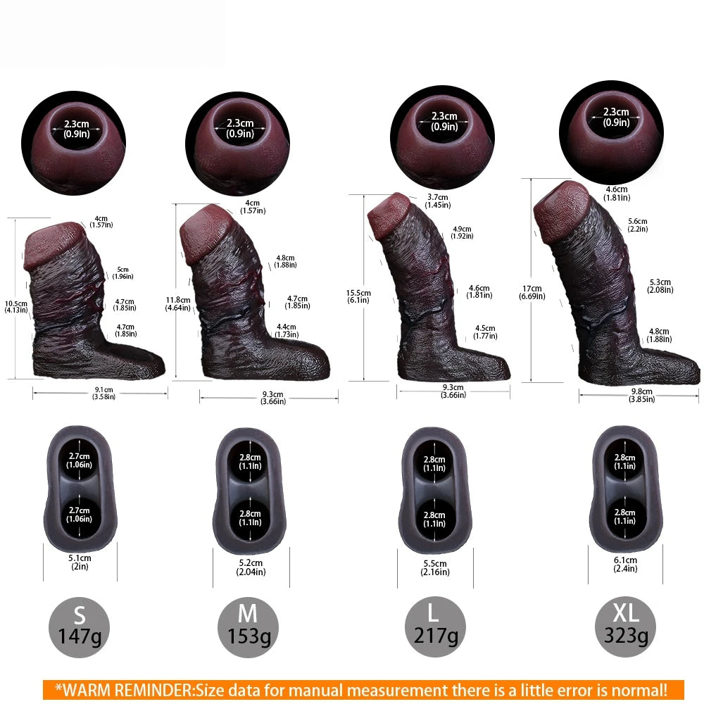 Dean 6.7" × 2.2" Realistic Silicone Penis Girth Enhancer - Ultra Comfort Fit & Lifelike Feel