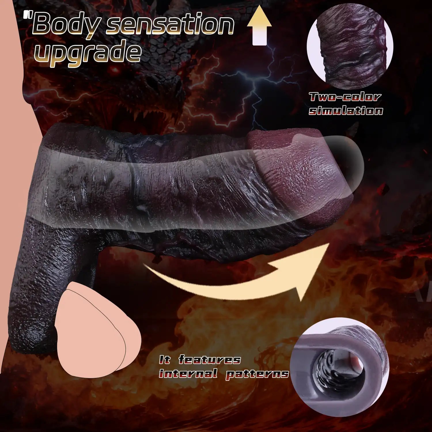 Dean 6.7" × 2.2" Realistic Silicone Penis Girth Enhancer - Ultra Comfort Fit & Lifelike Feel