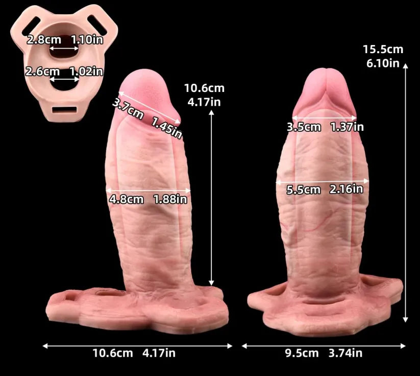 Finn Realistic Silicone Penis Sleeve - Light & Dark Skin Tones