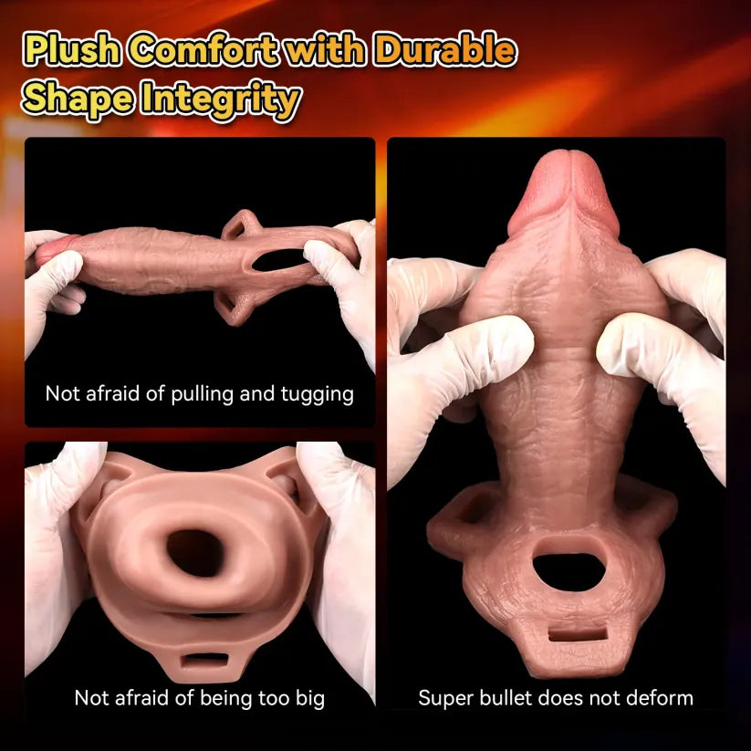 Finn Realistic Silicone Penis Sleeve - Light & Dark Skin Tones