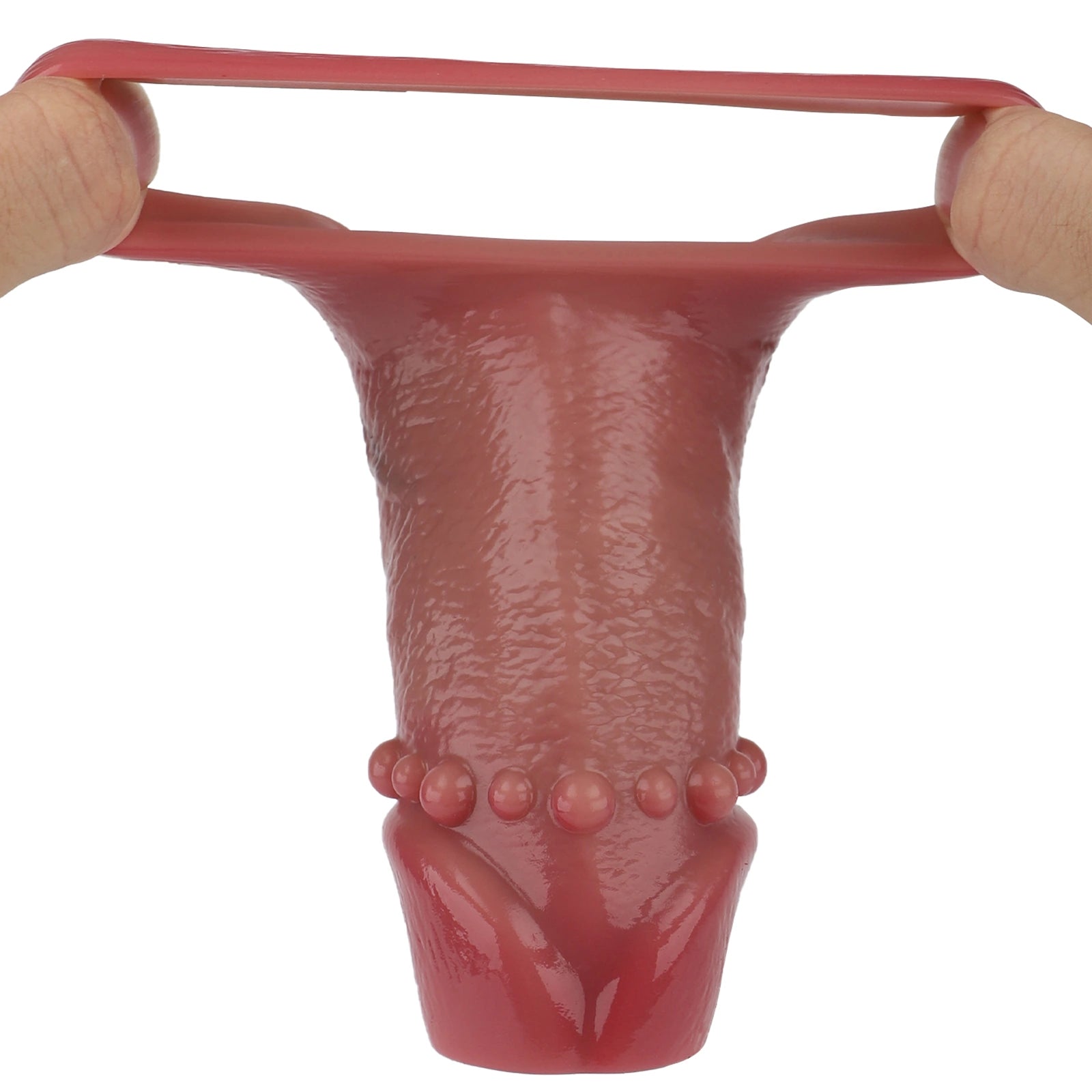 Heath 4.8" × 1.9" Open-Ended Penis Sleeve Extender-Soft Brown