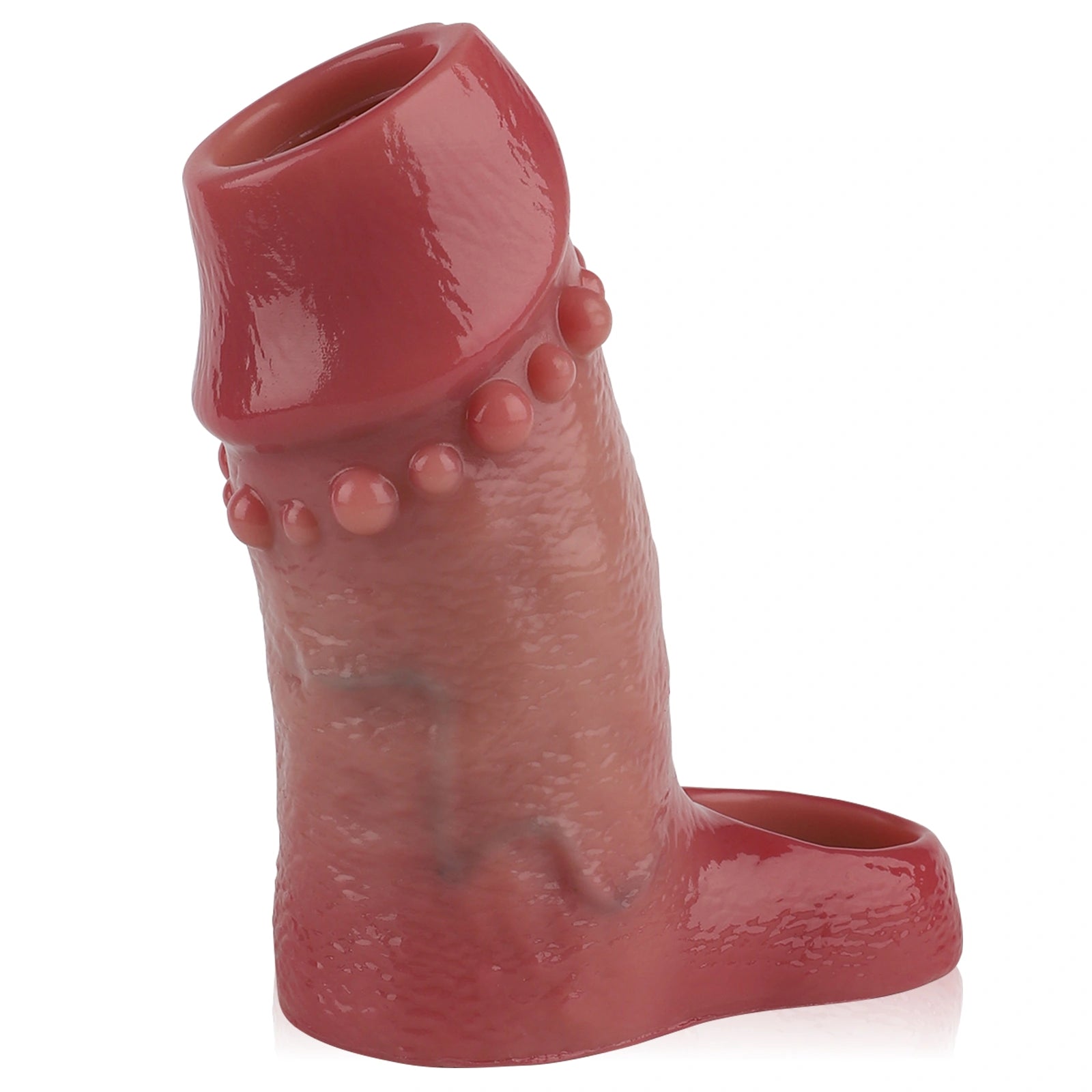 Heath 4.8" × 1.9" Open-Ended Penis Sleeve Extender-Soft Brown