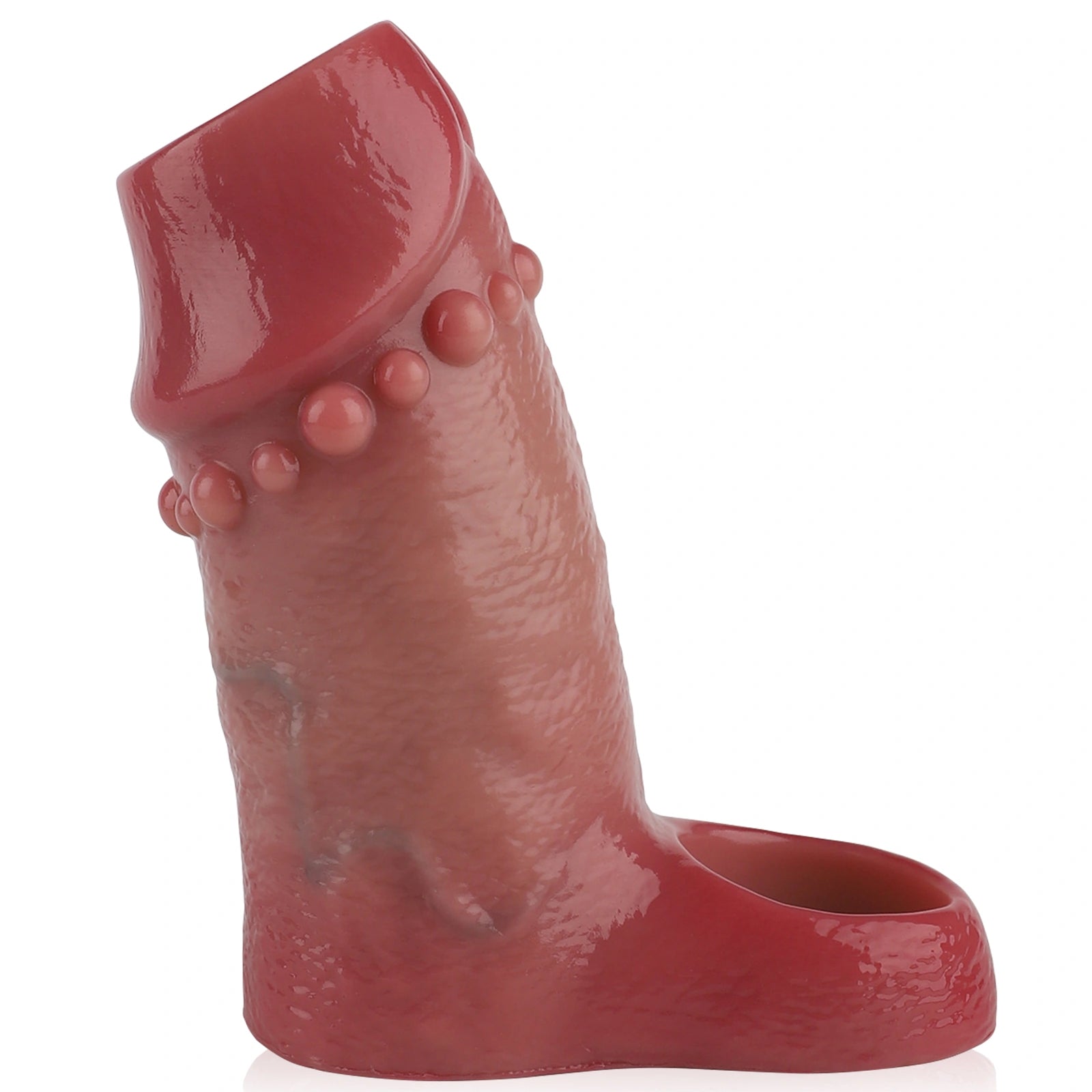 Heath 4.8" × 1.9" Open-Ended Penis Sleeve Extender-Soft Brown