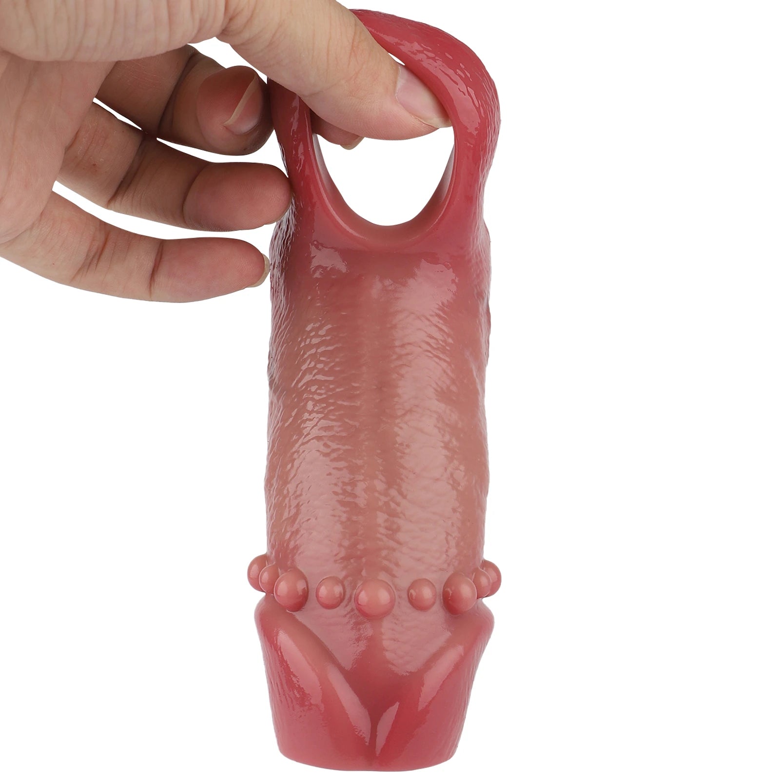 Heath 4.8" × 1.9" Open-Ended Penis Sleeve Extender-Soft Brown