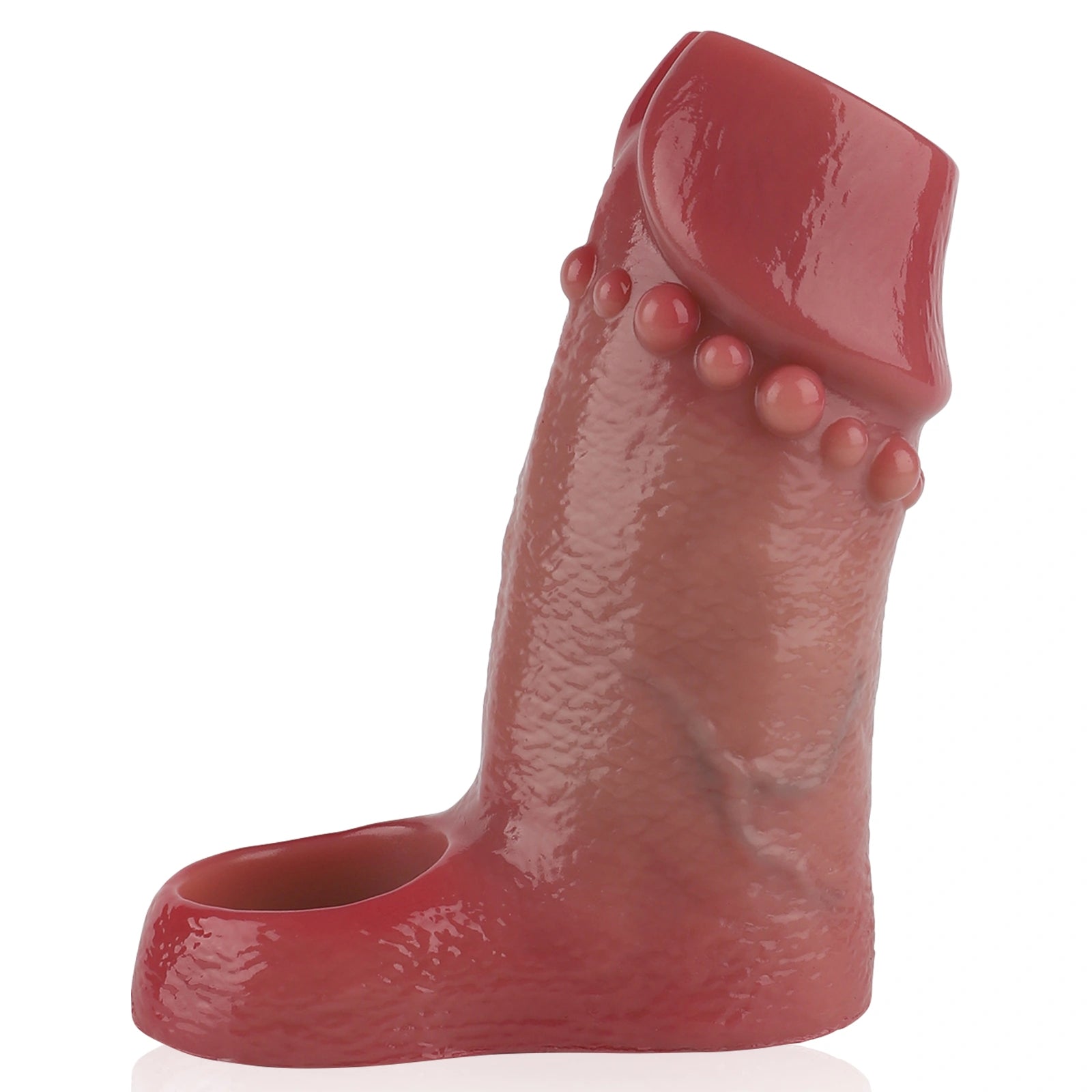 Heath 4.8" × 1.9" Open-Ended Penis Sleeve Extender-Soft Brown