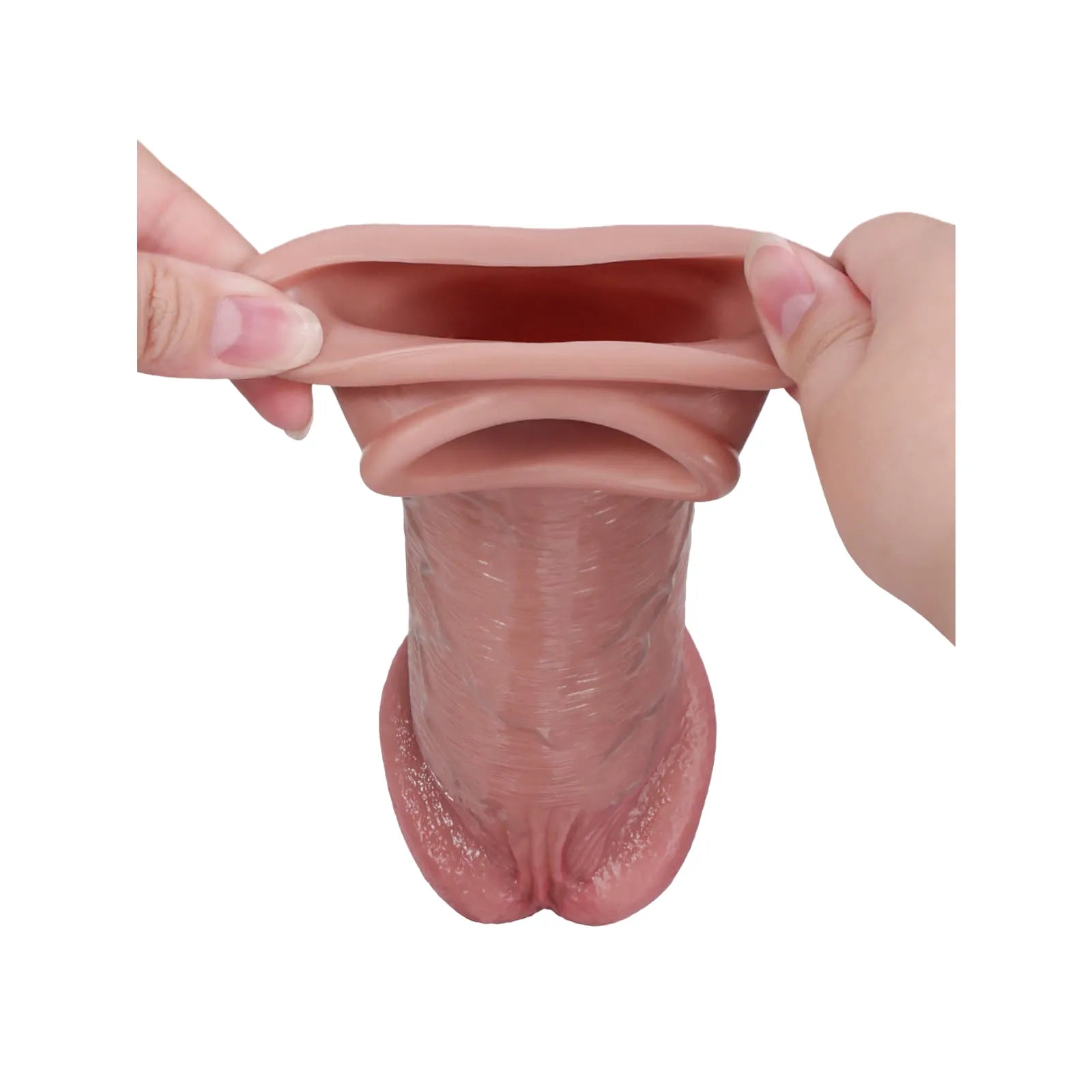Hugh 8.5” x 2” Girth Big Glans Realistic Huge Penis Sleeve Extender