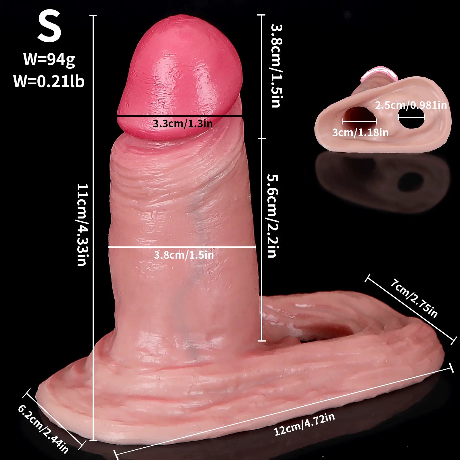 JAX 6.7" × 1.6" Premium Penis Extender Sleeve - Realistic Feel