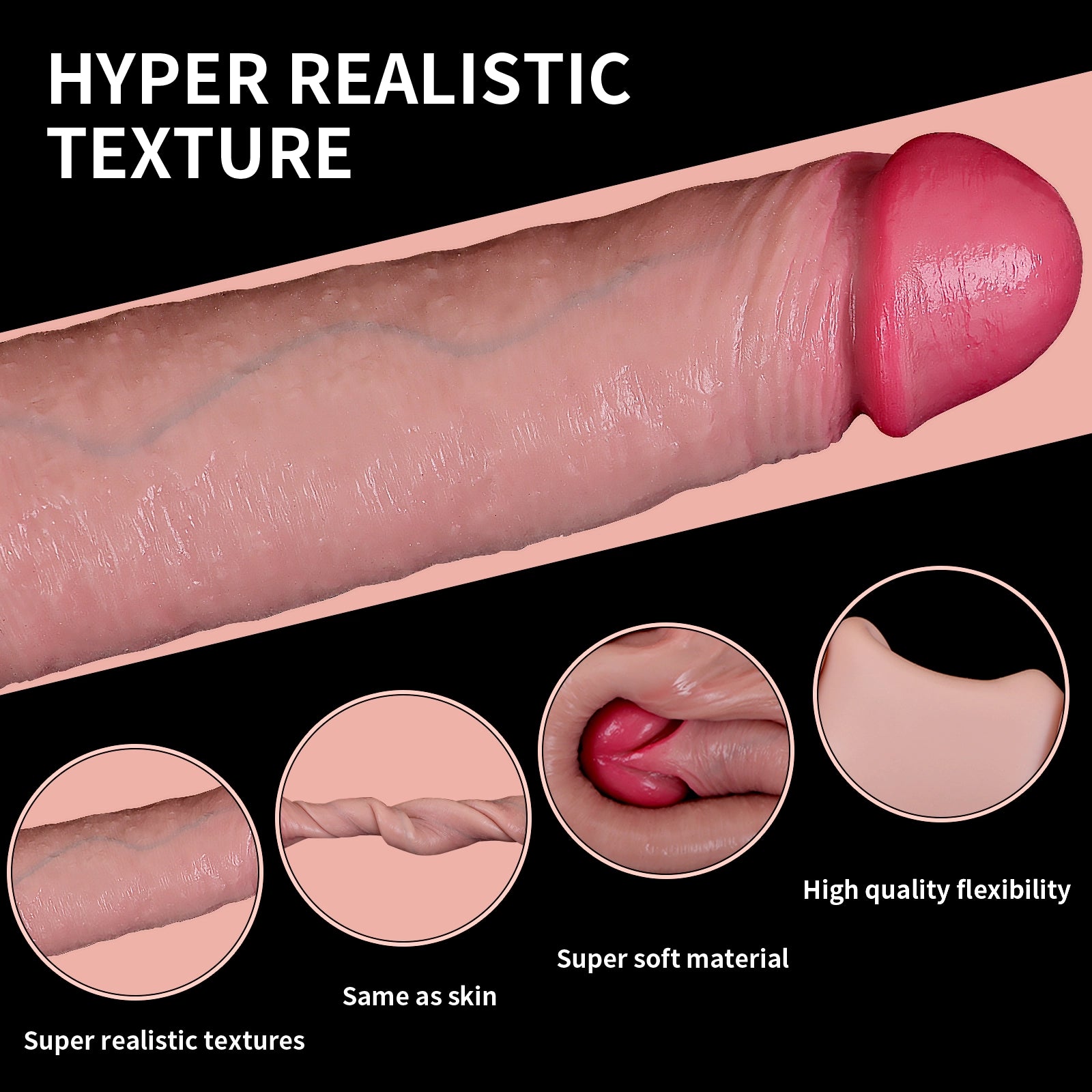 JAX 6.7" × 1.6" Premium Penis Extender Sleeve - Realistic Feel