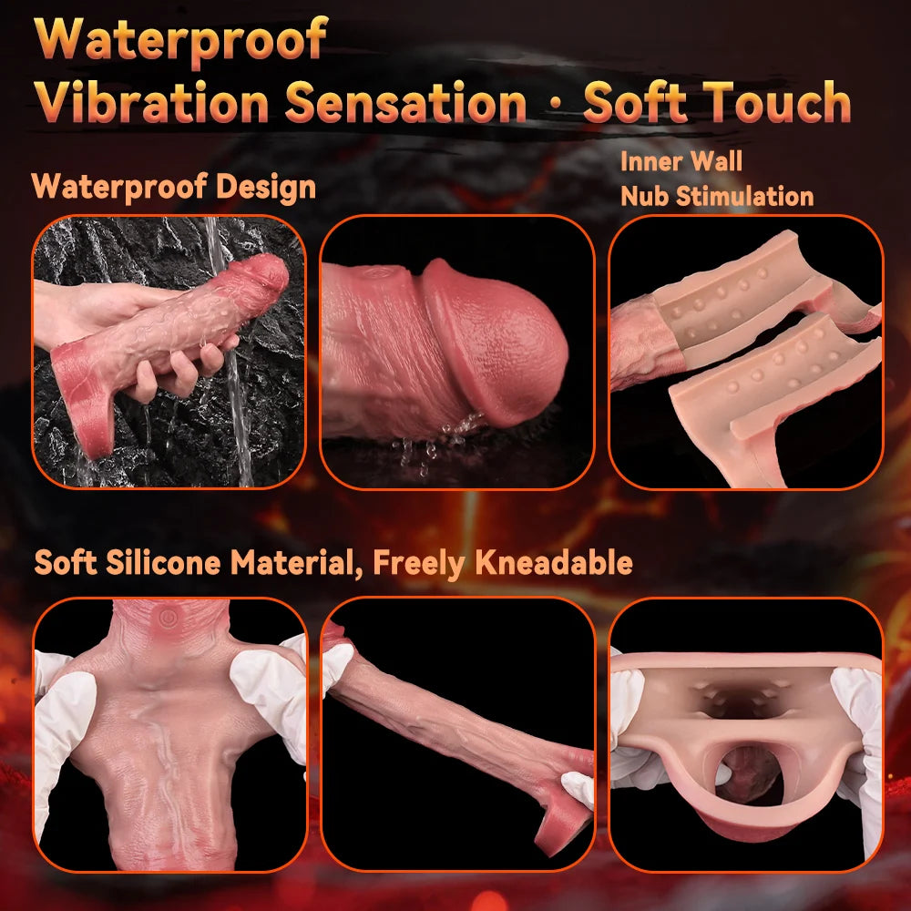 Jett 7.1" × 2" Realistic Silicone Penis Extension Sleeve