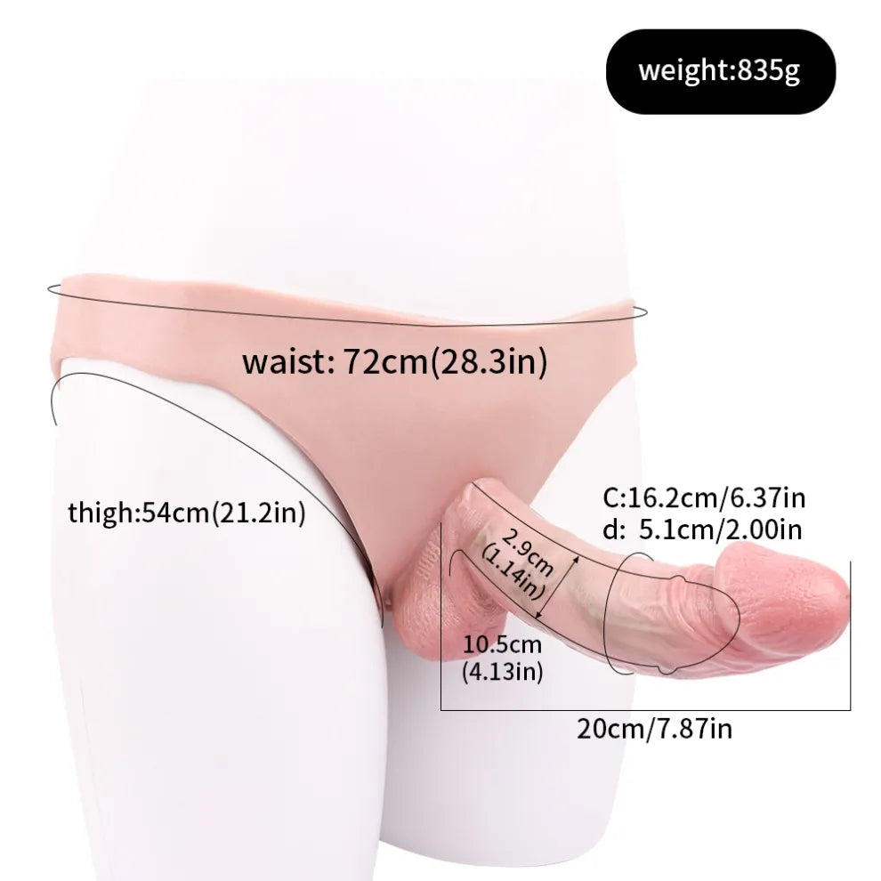 Jett 7.9"x2" Flesh-Toned Large Strap-On Penis Extender