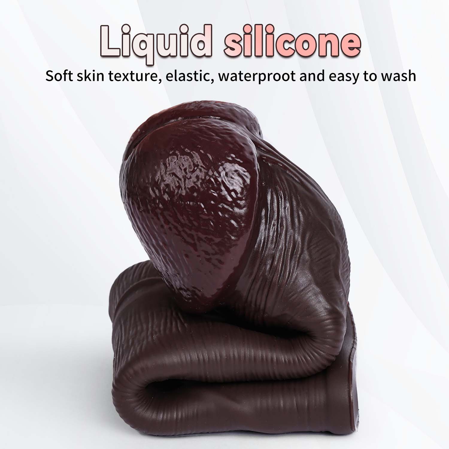 Jett 8.6" × 2" Premium Realistic Black Silicone Penis Sleeve - Big Glans