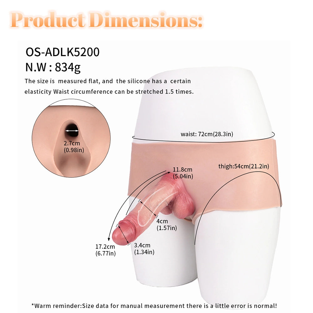 Joel 6.8" × 1.6" Flesh-Tone Wearable Realistic Penis Sleeve