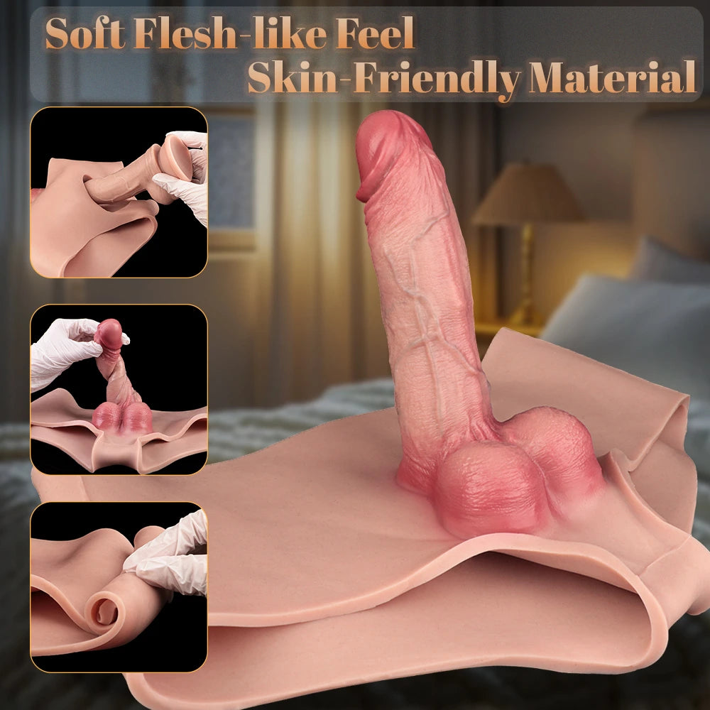 Joel 6.8" × 1.6" Flesh-Tone Wearable Realistic Penis Sleeve