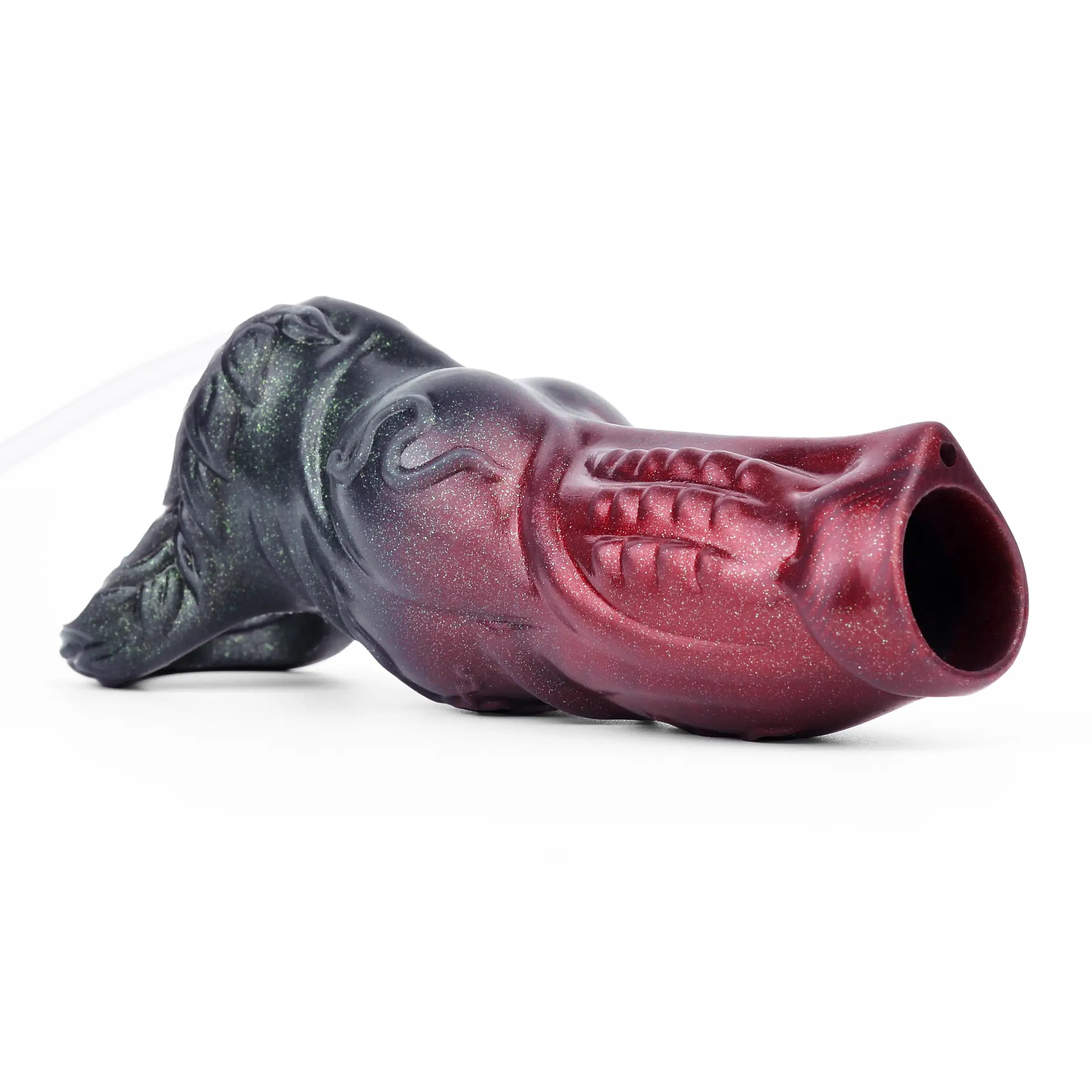 Lance 5.6" × 2.0" Black Realistic Penis Sleeve with Water Spraying Function