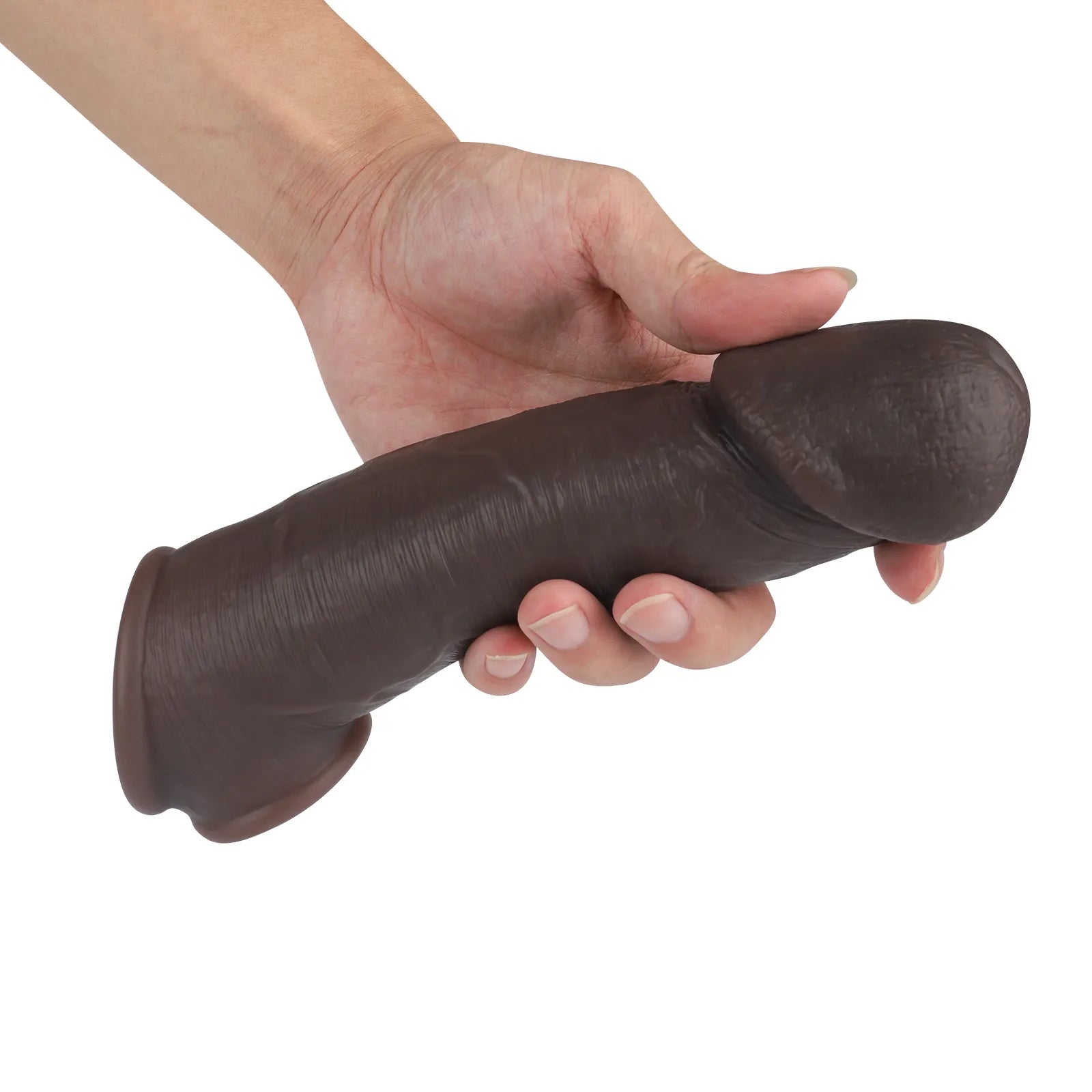 Leif 8.5" × 2.0" Realistic Black Silicone Penis Enhancer - Ergonomic Design & Discreet Comfort