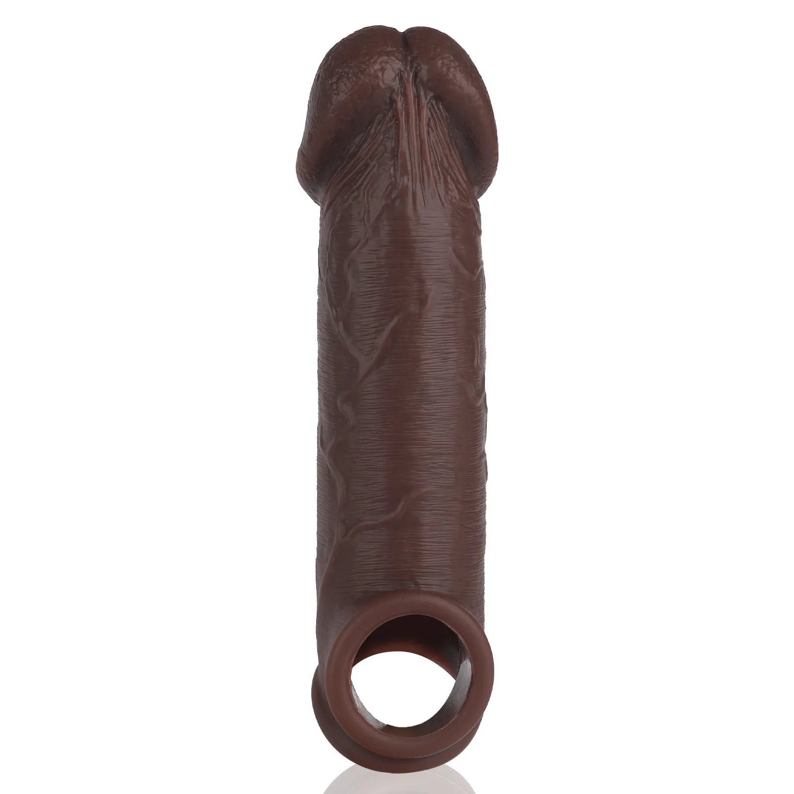 Leif 8.5" × 2.0" Realistic Black Silicone Penis Enhancer - Ergonomic Design & Discreet Comfort
