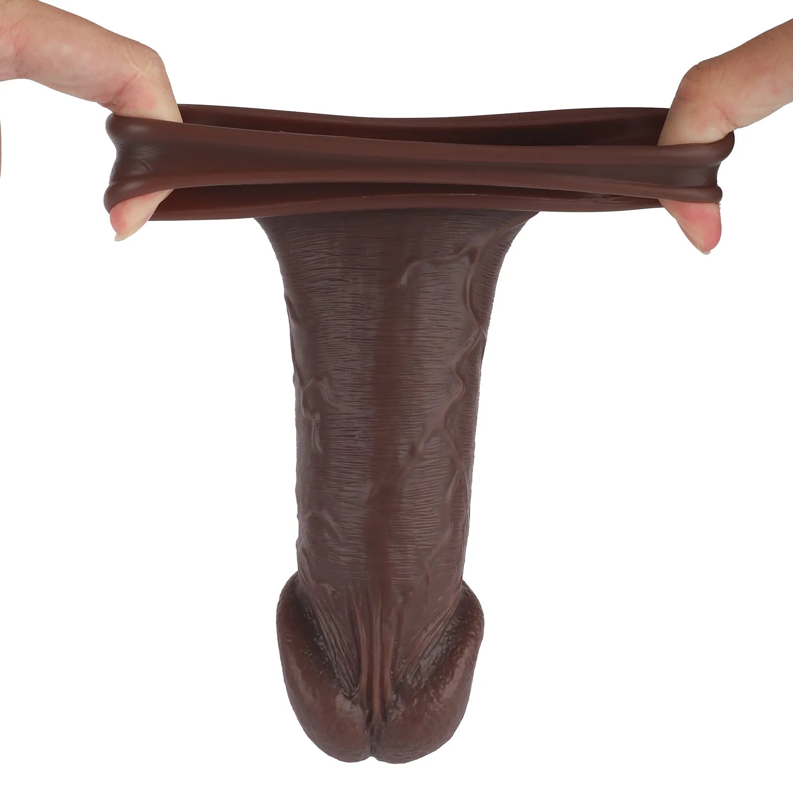 Leif 8.5" × 2.0" Realistic Black Silicone Penis Enhancer - Ergonomic Design & Discreet Comfort